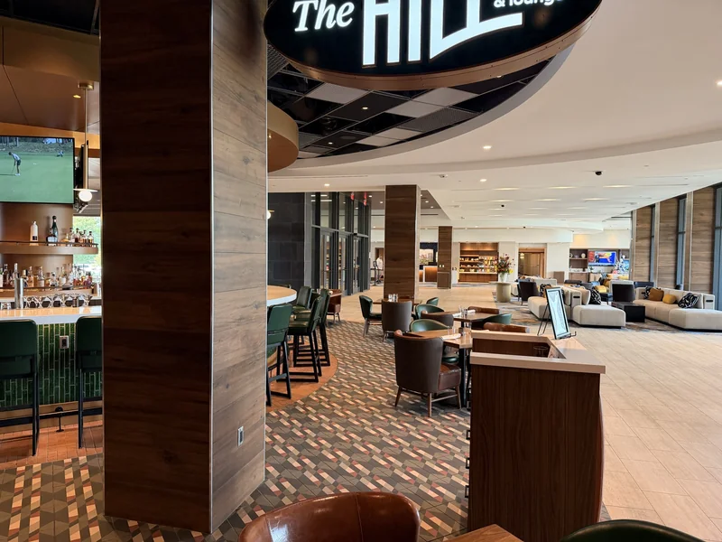 The Hill Eatery and Lounge bar in the hotel lobby, September 8, 2026